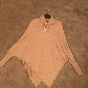 NWT Cream Poncho Sweater